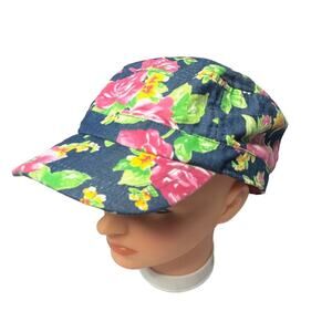 Joe Fresh Kids Denim Floral Painters Cap Hat